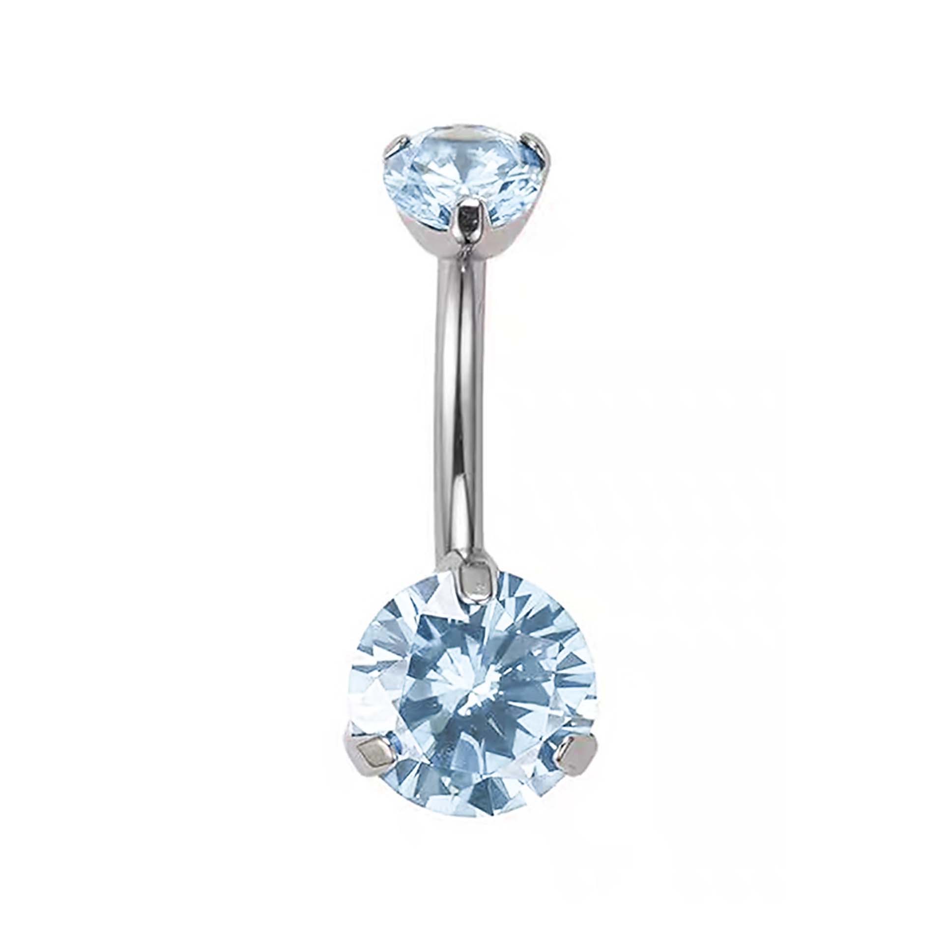 F136 Titanium 3-Prong Navel Ring Belly Button Piercing