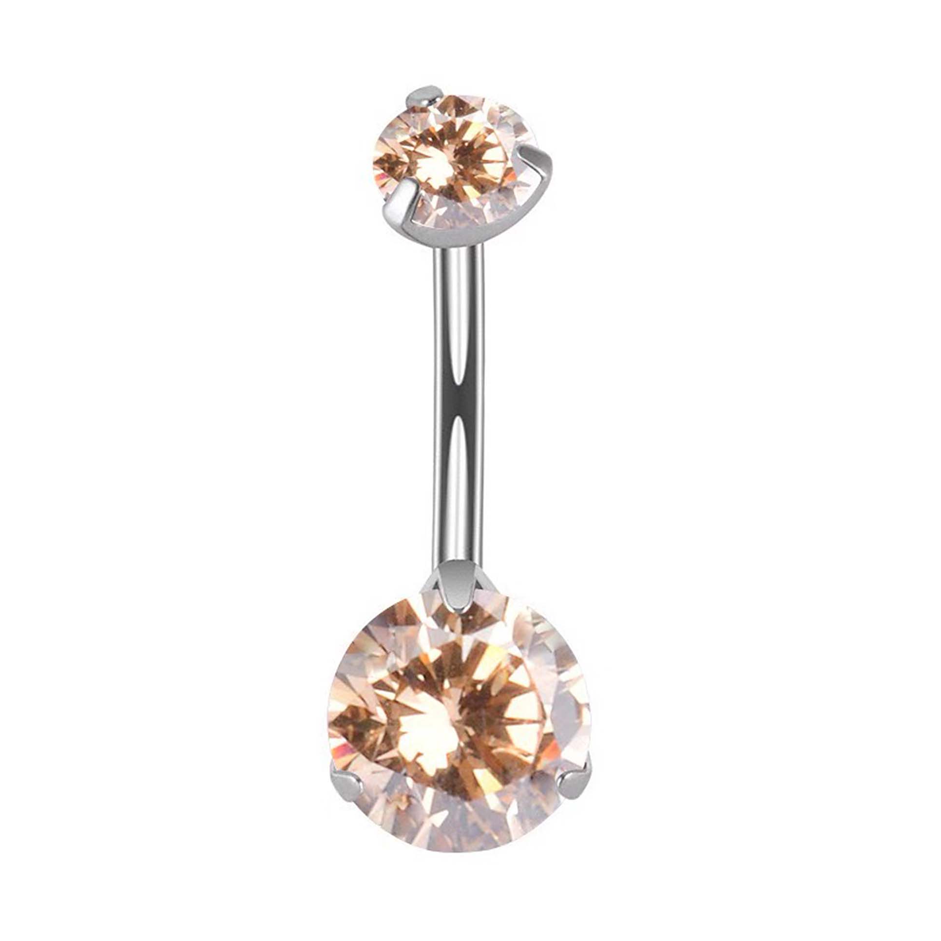 F136 Titanium 3-Prong Navel Ring Belly Button Piercing