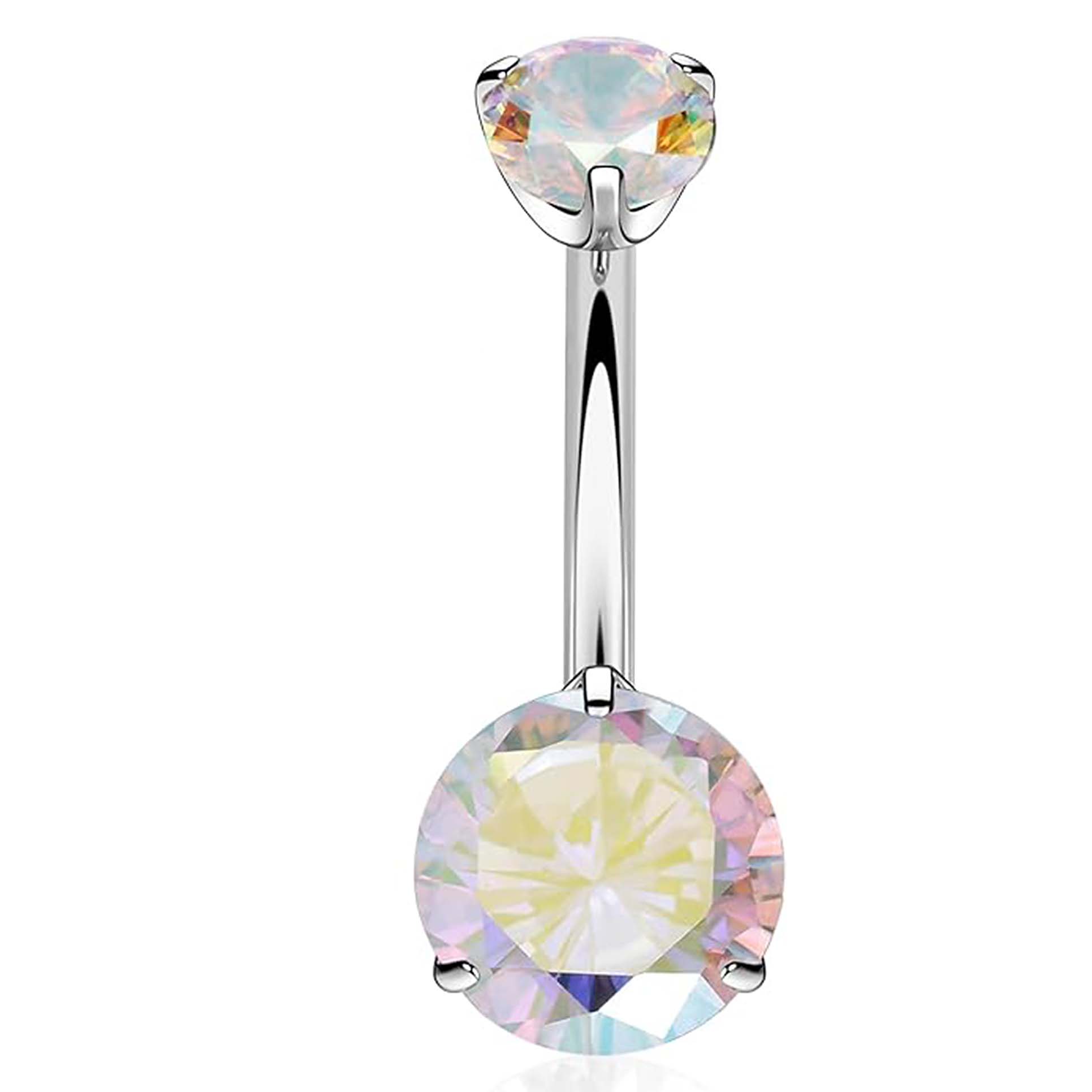 F136 Titanium 3-Prong Navel Ring Belly Button Piercing