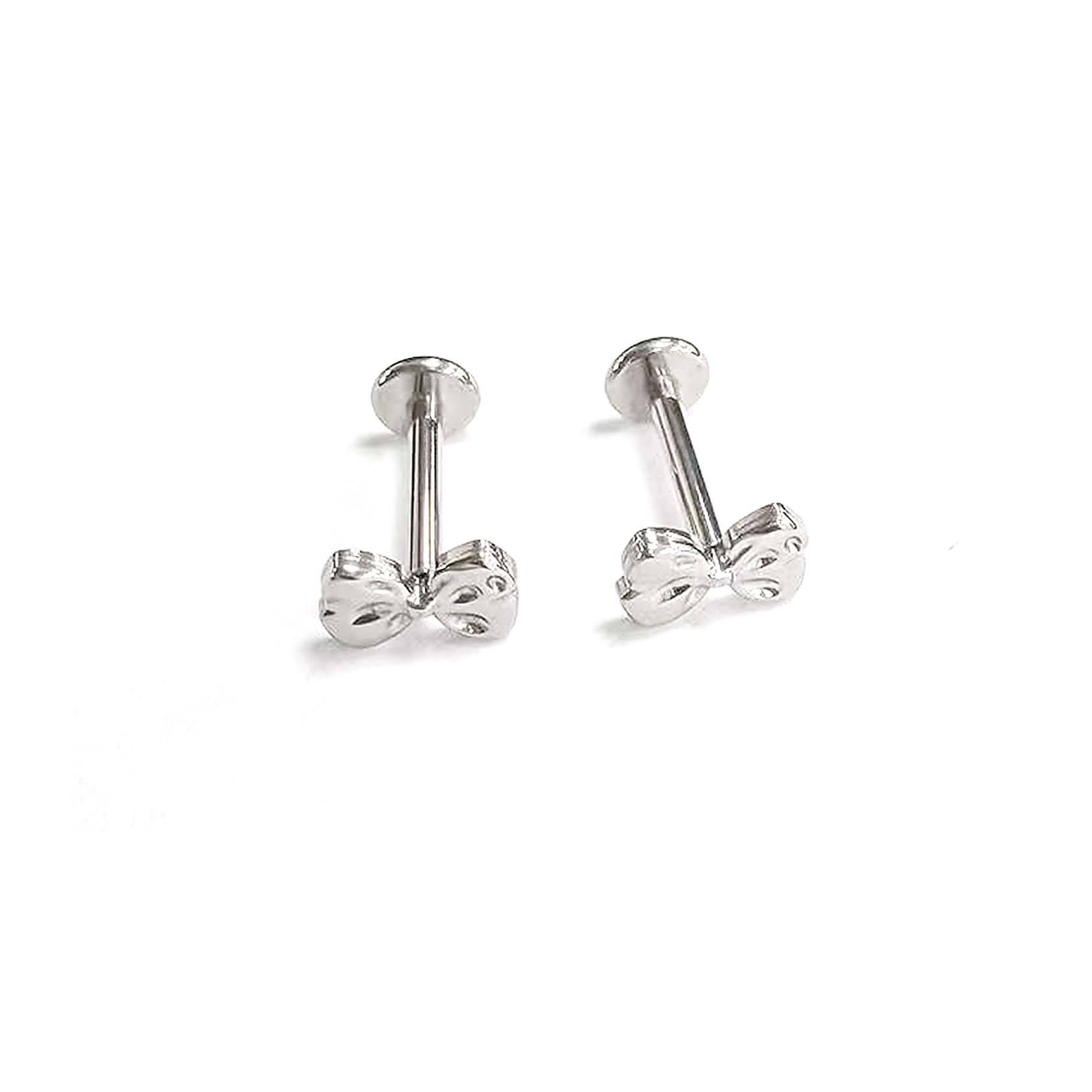 F136 Titanium Bow Ear Stud Helix Cartilage Piercing