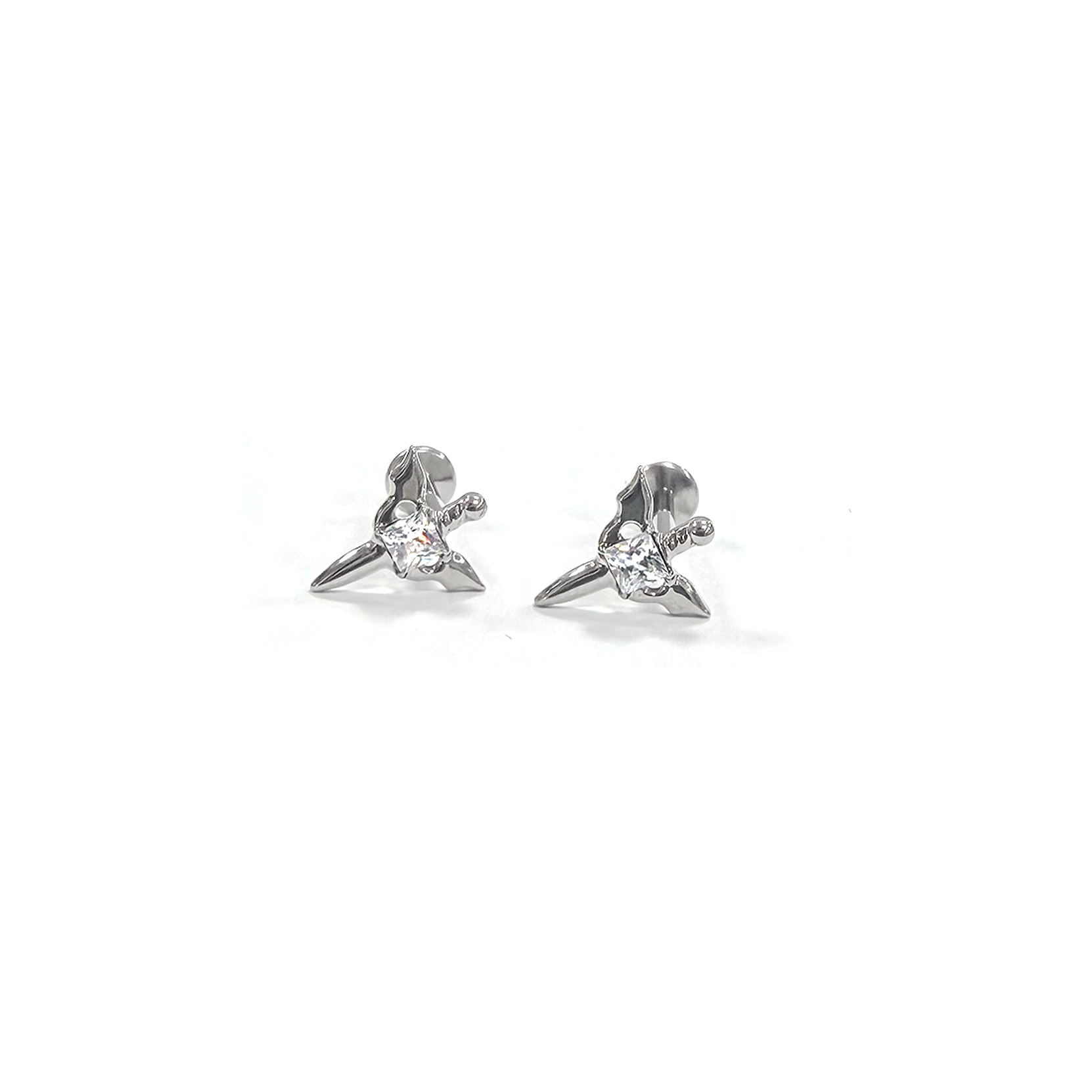 F136 Titanium Angel Blade Ear Stud Helix Cartilage Piercing
