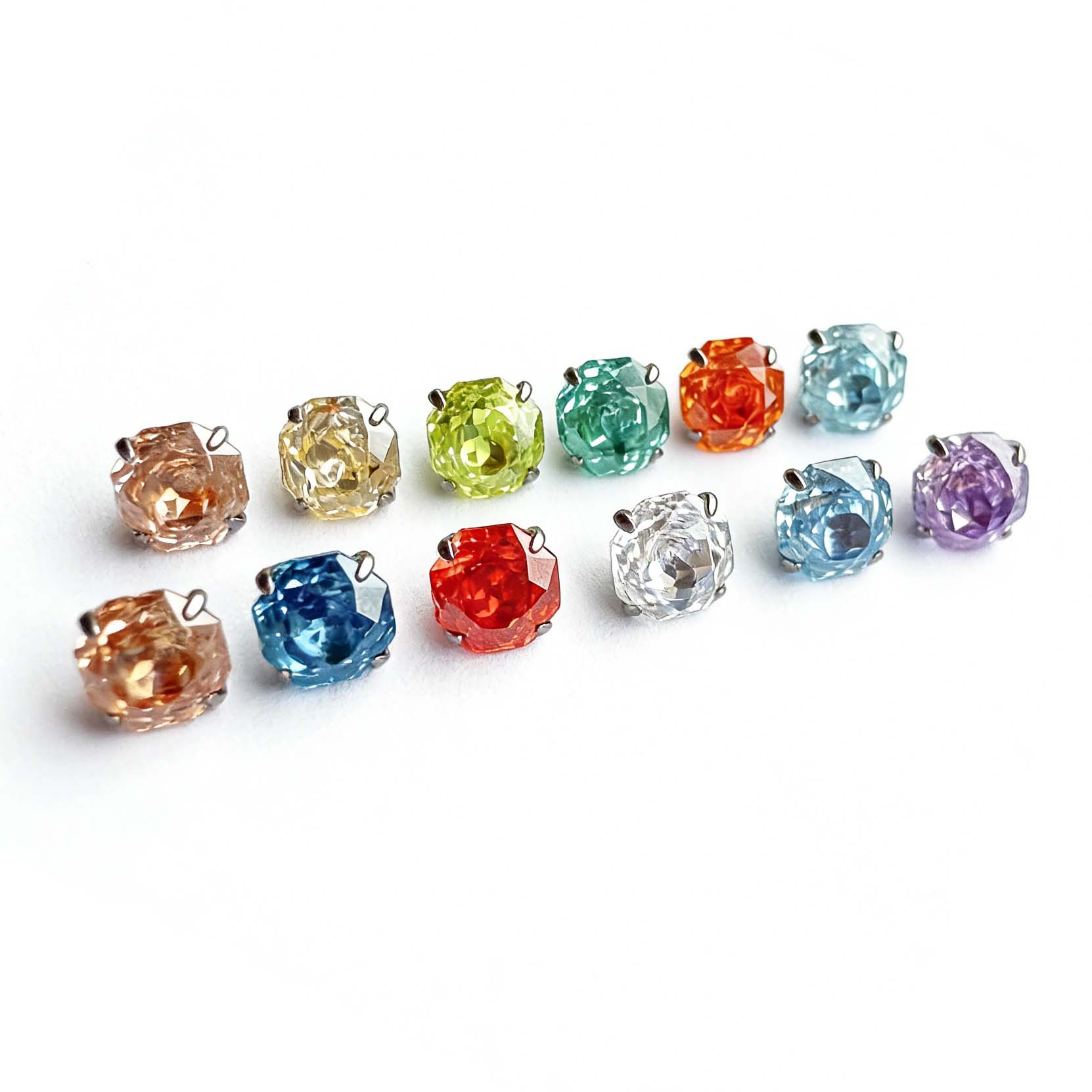 F136 Titanium Solid Rose Ear Stud Helix Cartilage Piercing