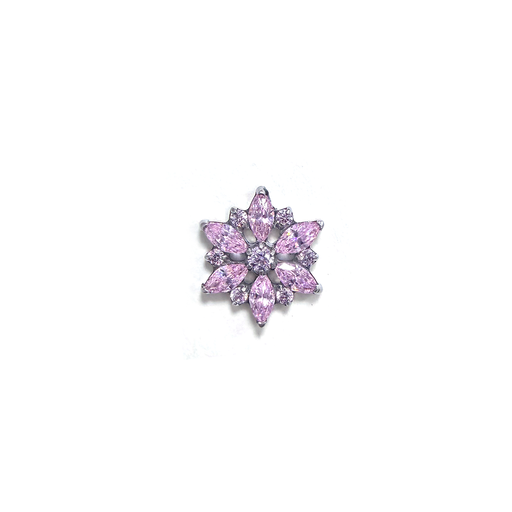 F136 Titanium Snowflake Ear Stud Helix Cartilage Piercing