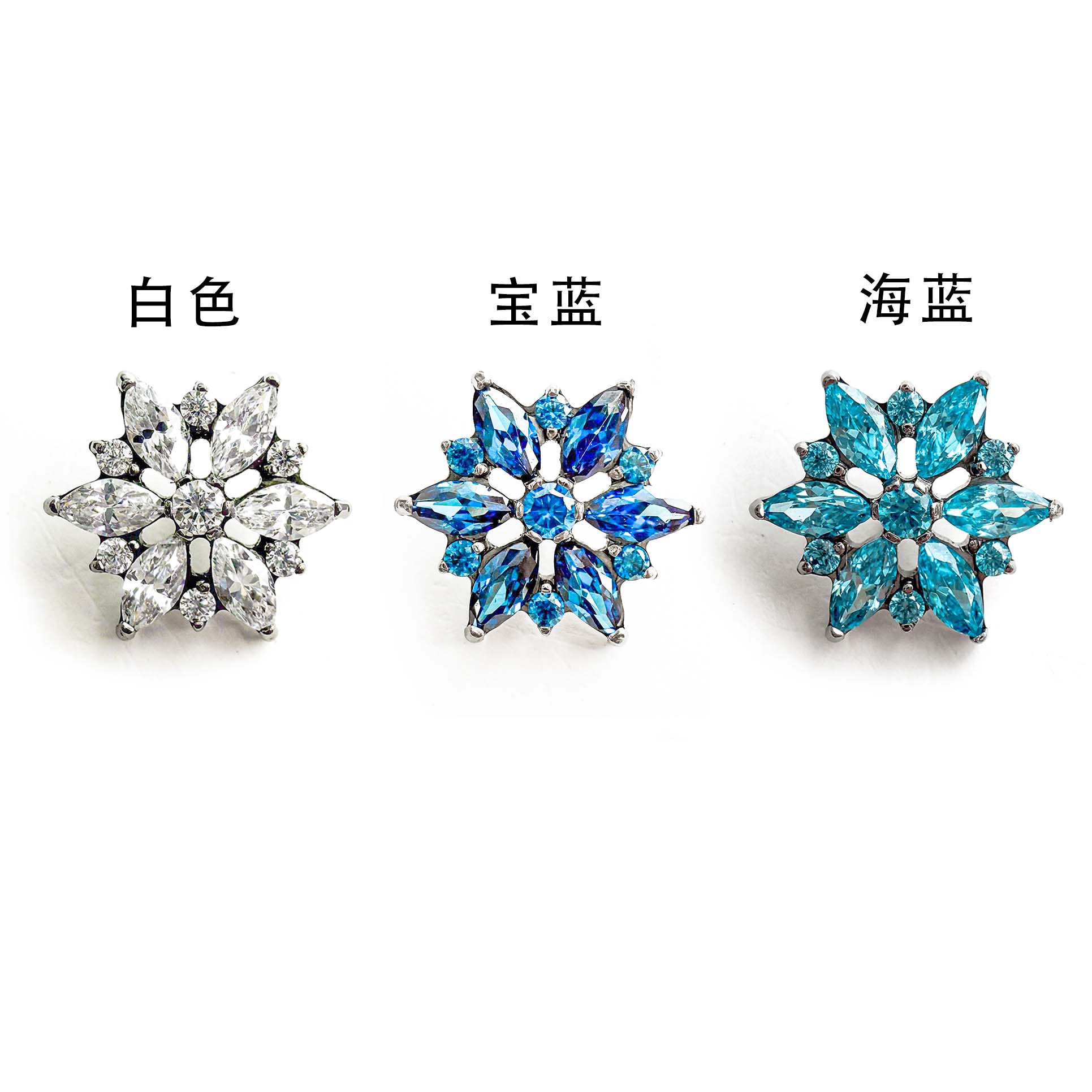 F136 Titanium Snowflake Ear Stud Helix Cartilage Piercing