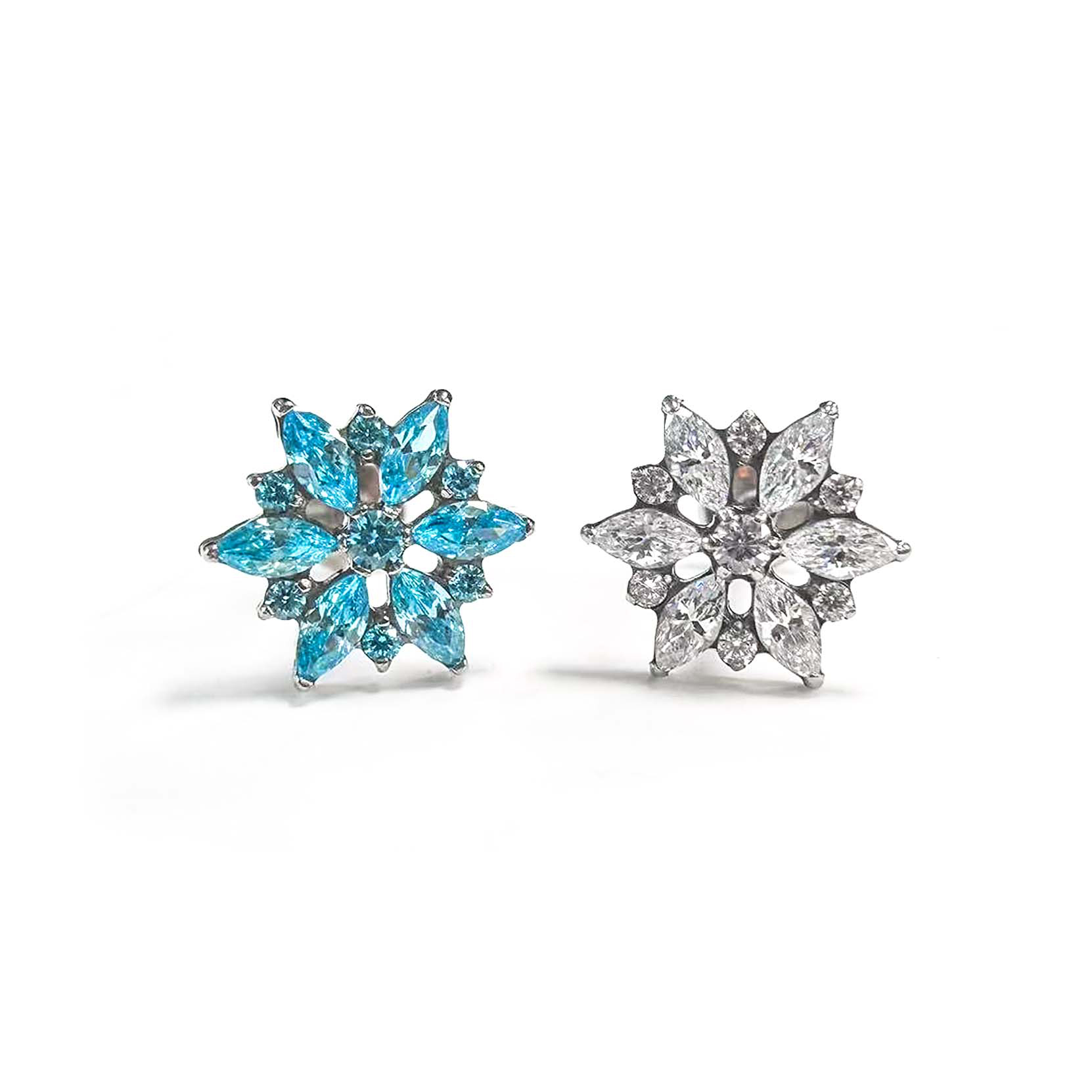 F136 Titanium Snowflake Ear Stud Helix Cartilage Piercing