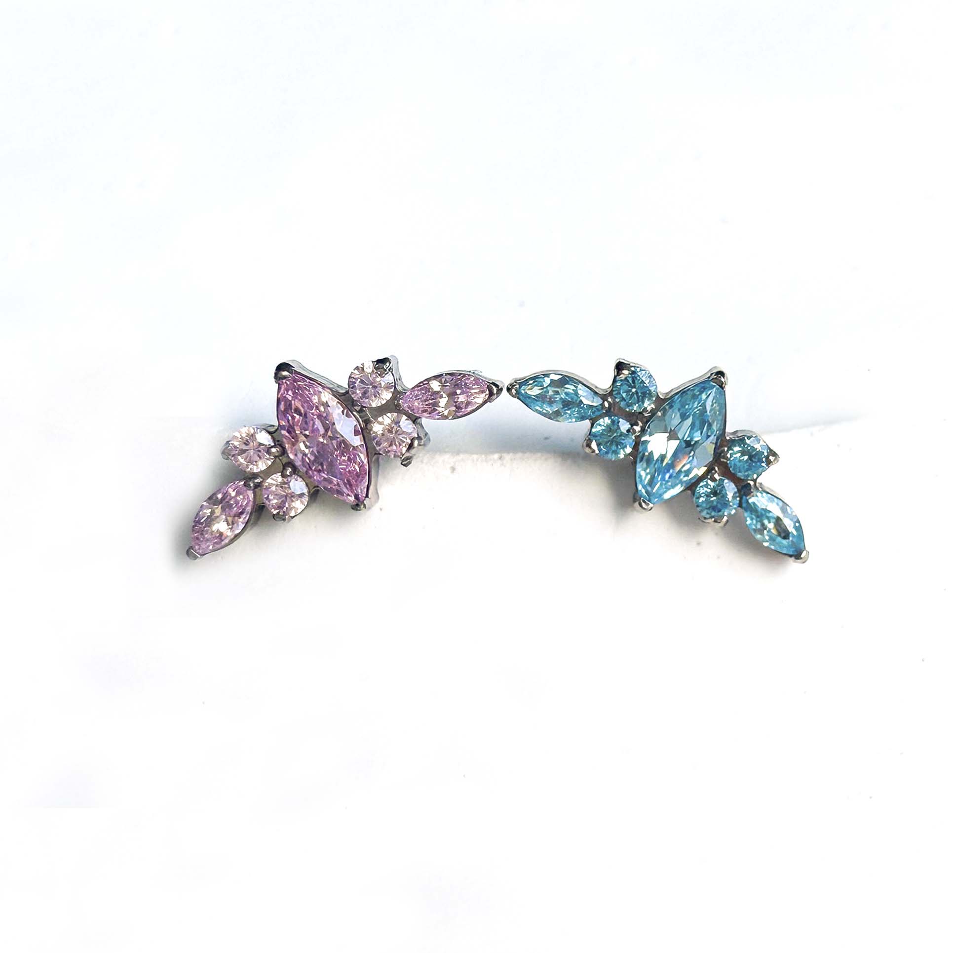 F136 Titanium Marquise Flower Ear Stud Helix Cartilage Piercing