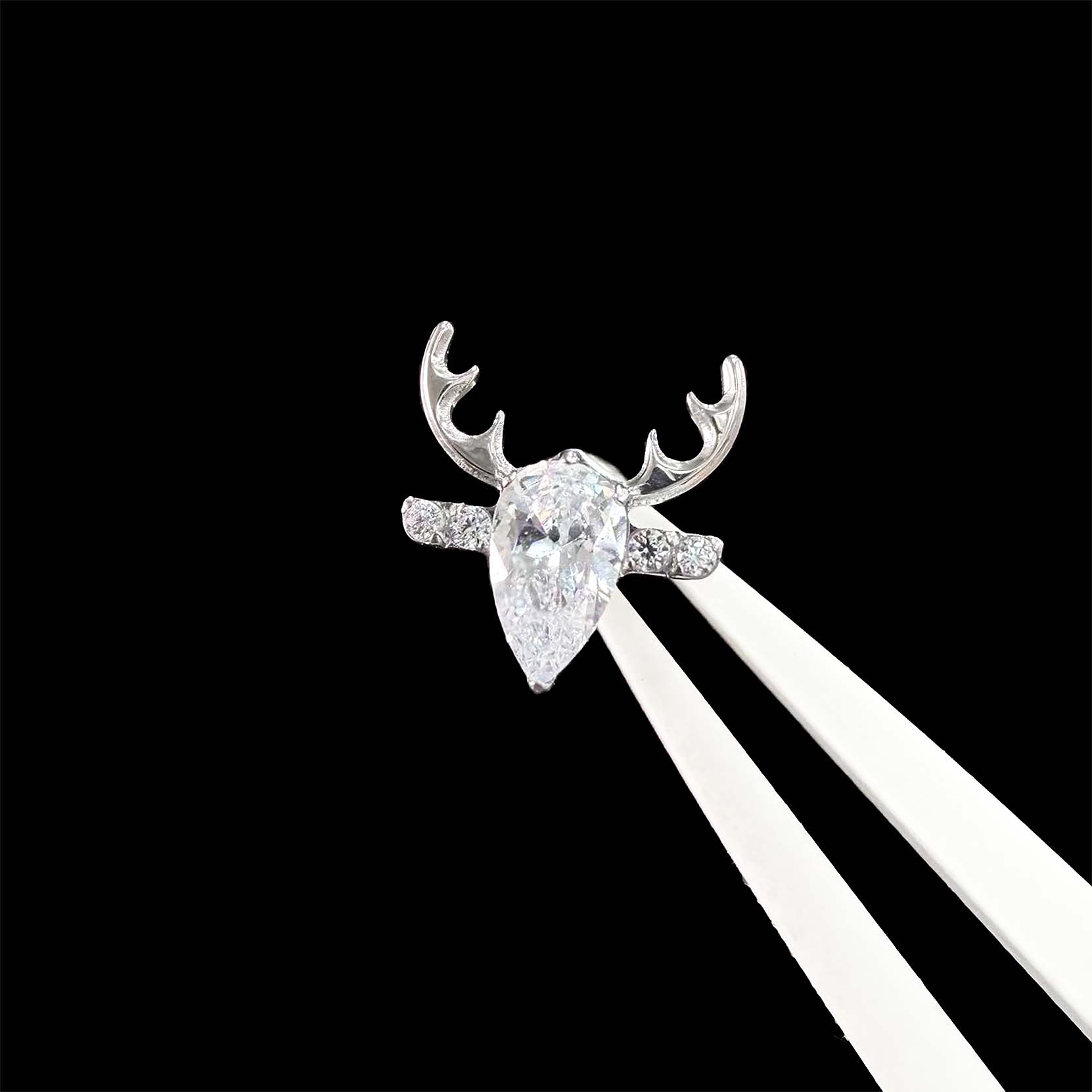 F136 Titanium Reindeer Head
