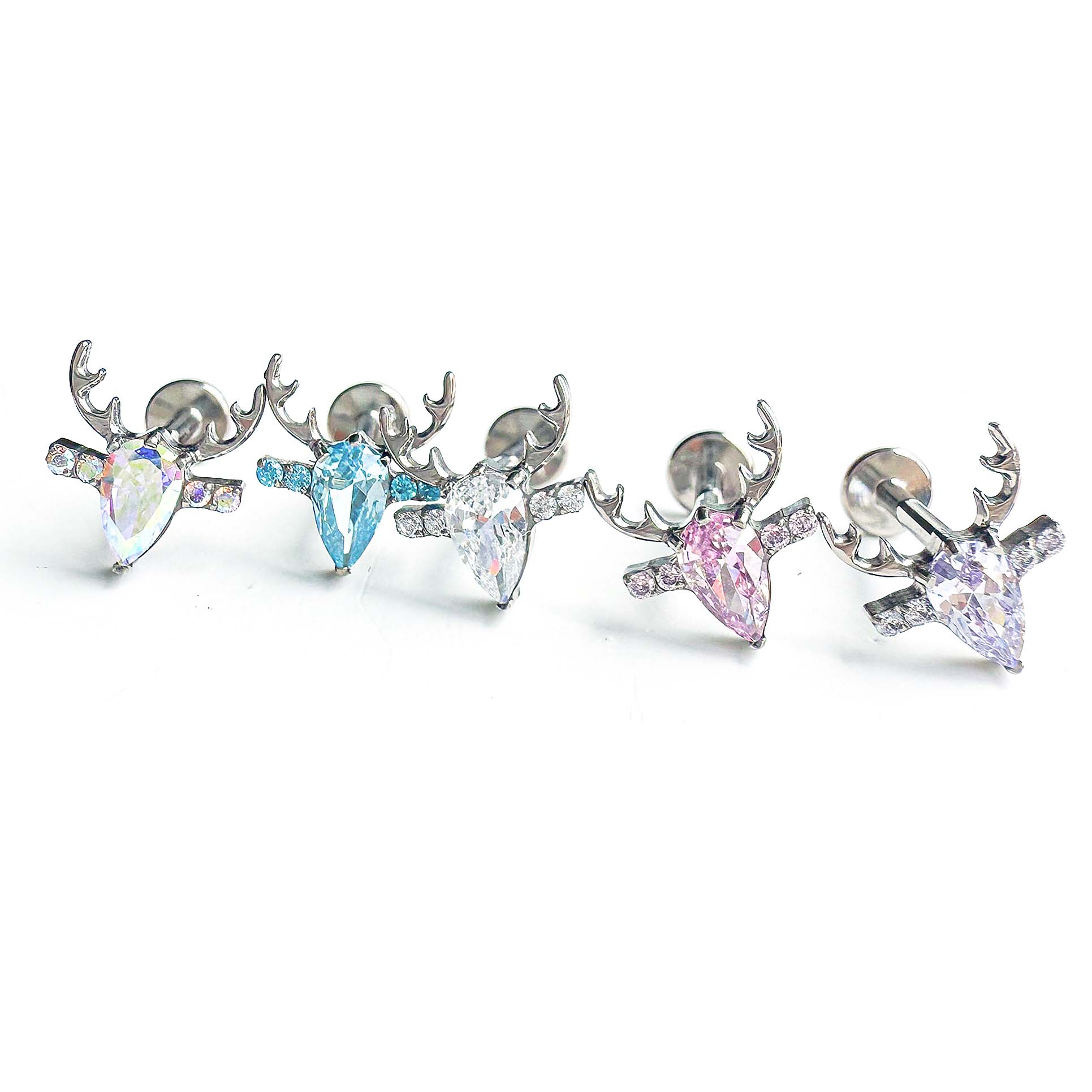 F136 Titanium Reindeer Head