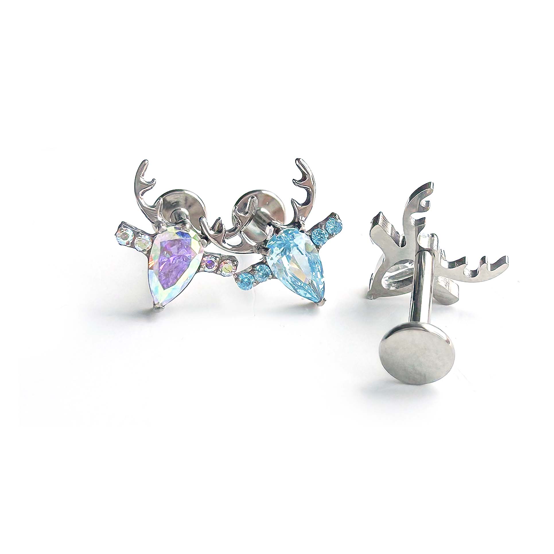 F136 Titanium Reindeer Head
