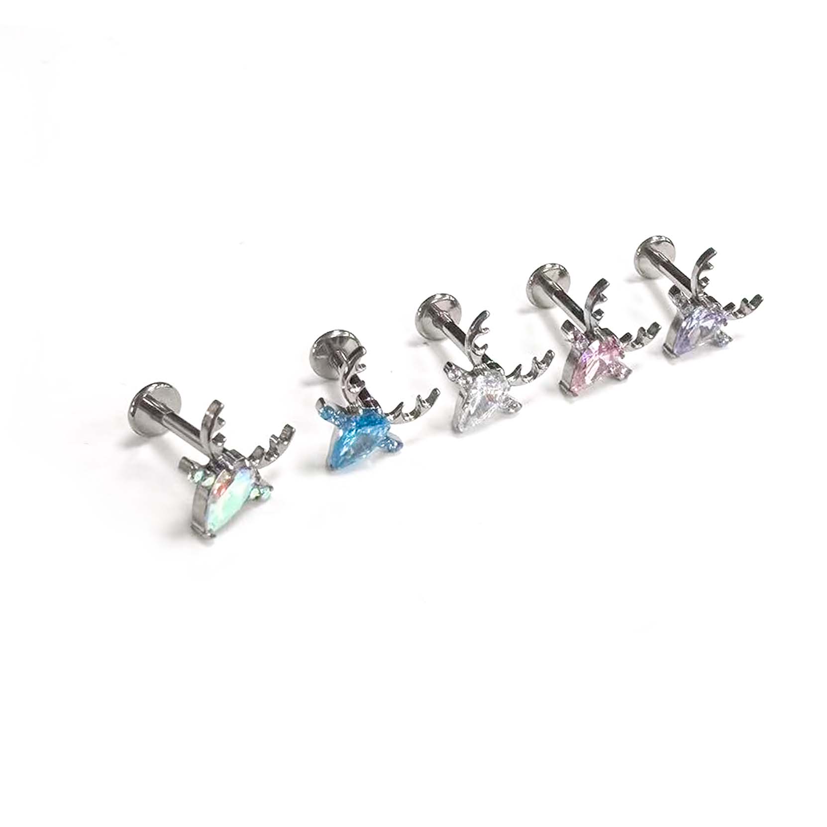 F136 Titanium Reindeer Head