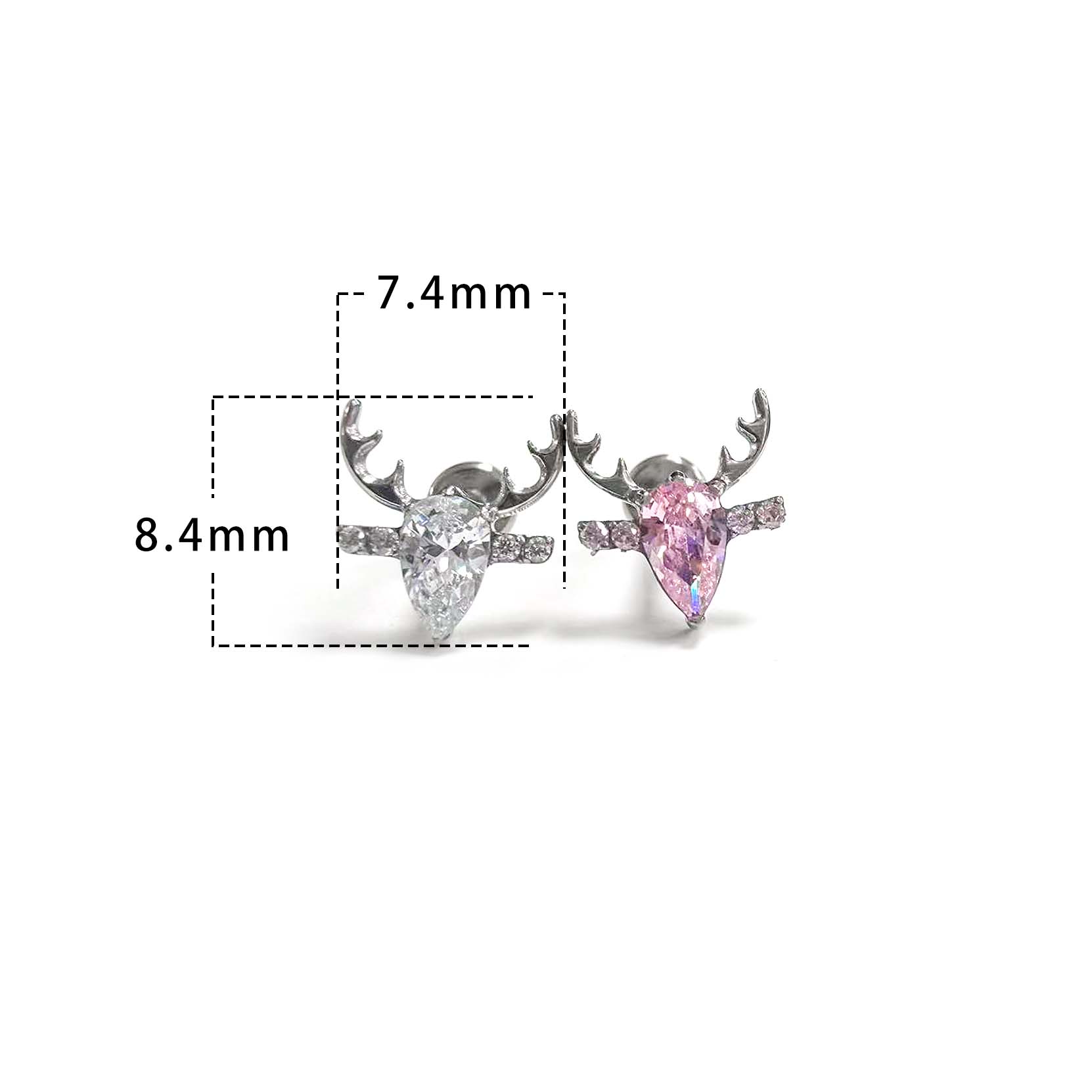 F136 Titanium Reindeer Head