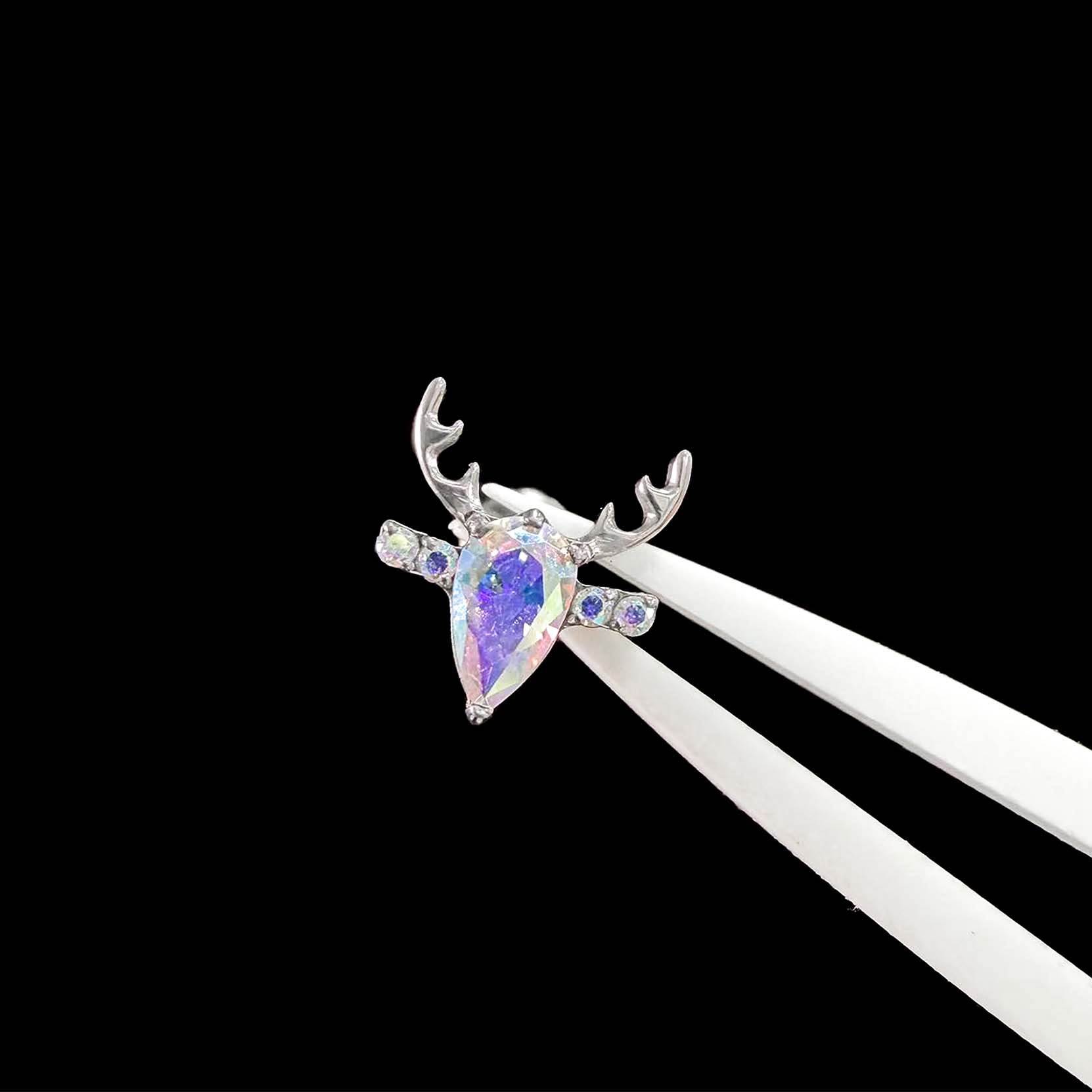 F136 Titanium Reindeer Head