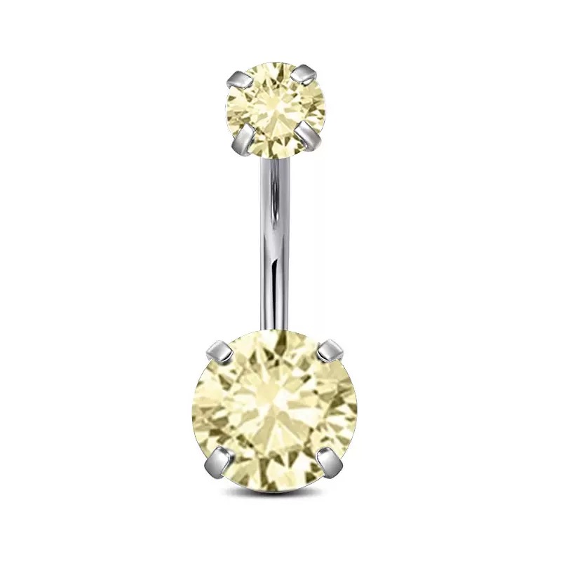 F136 Titanium 4-Prong Navel Ring Belly Button Piercing