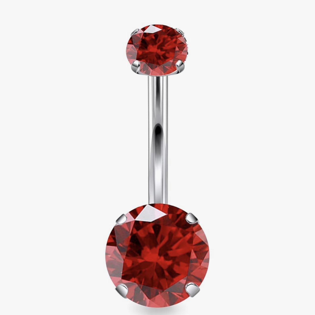 F136 Titanium 4-Prong Navel Ring Belly Button Piercing