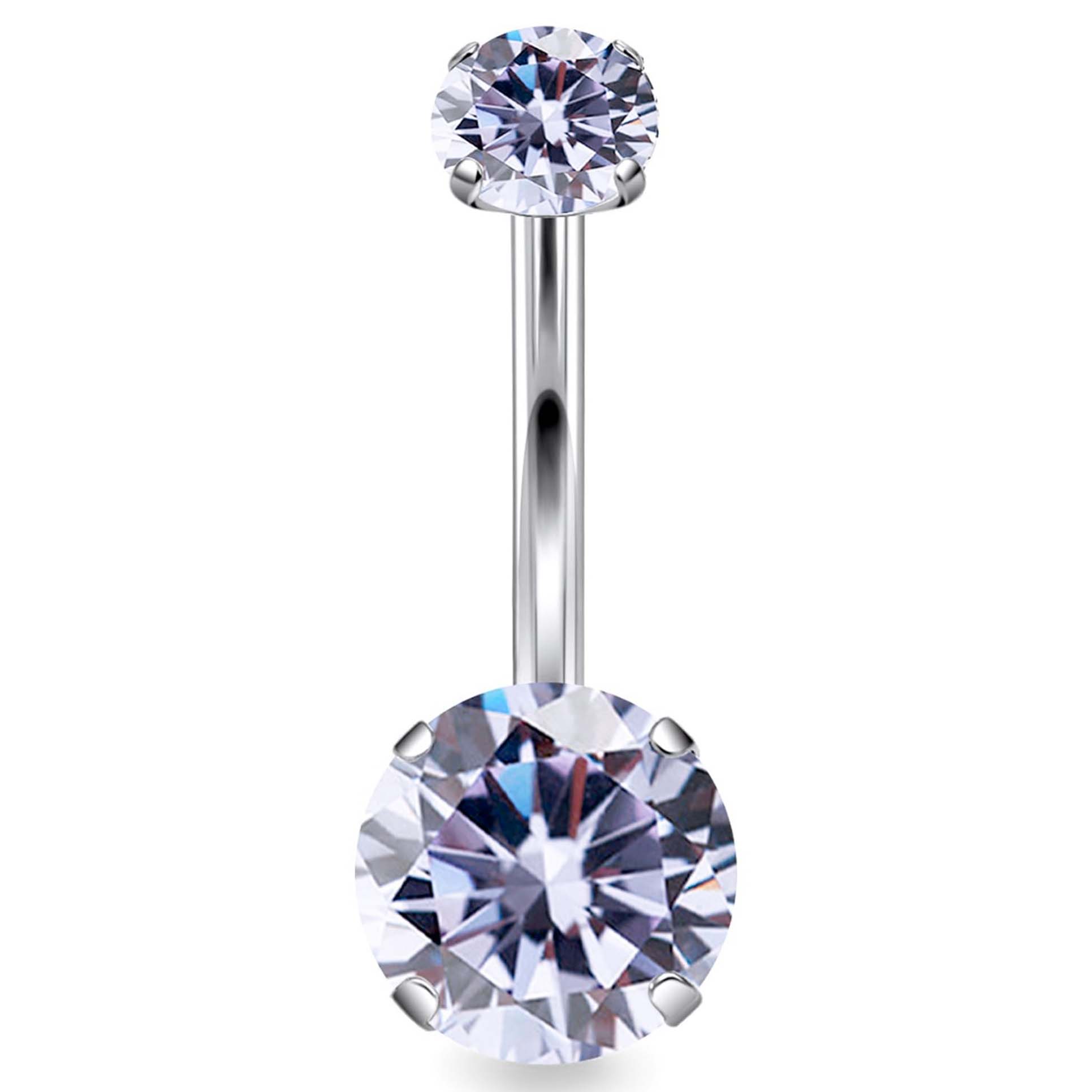 F136 Titanium 4-Prong Navel Ring Belly Button Piercing