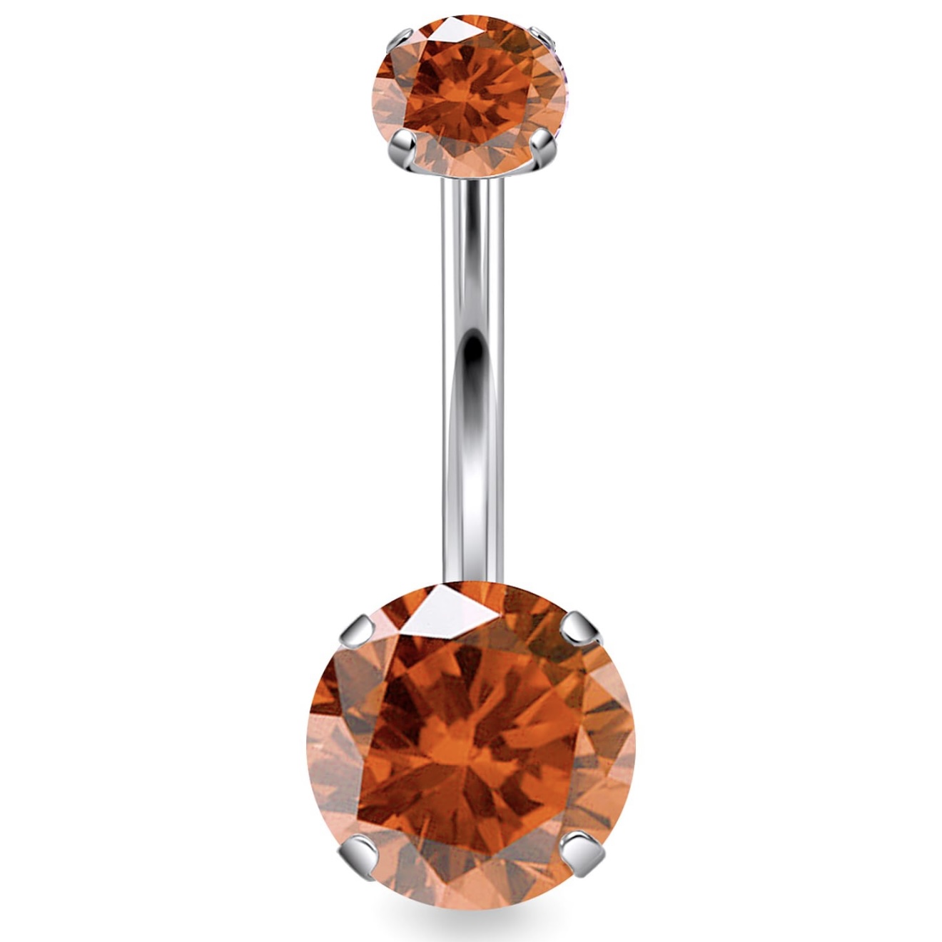 F136 Titanium 4-Prong Navel Ring Belly Button Piercing