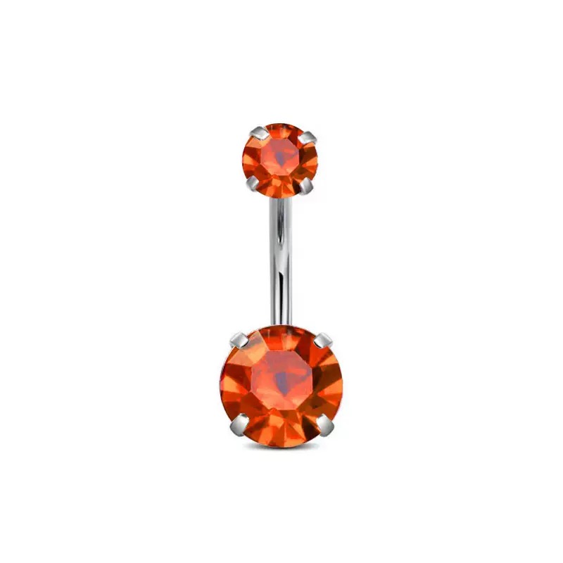 F136 Titanium 4-Prong Navel Ring Belly Button Piercing
