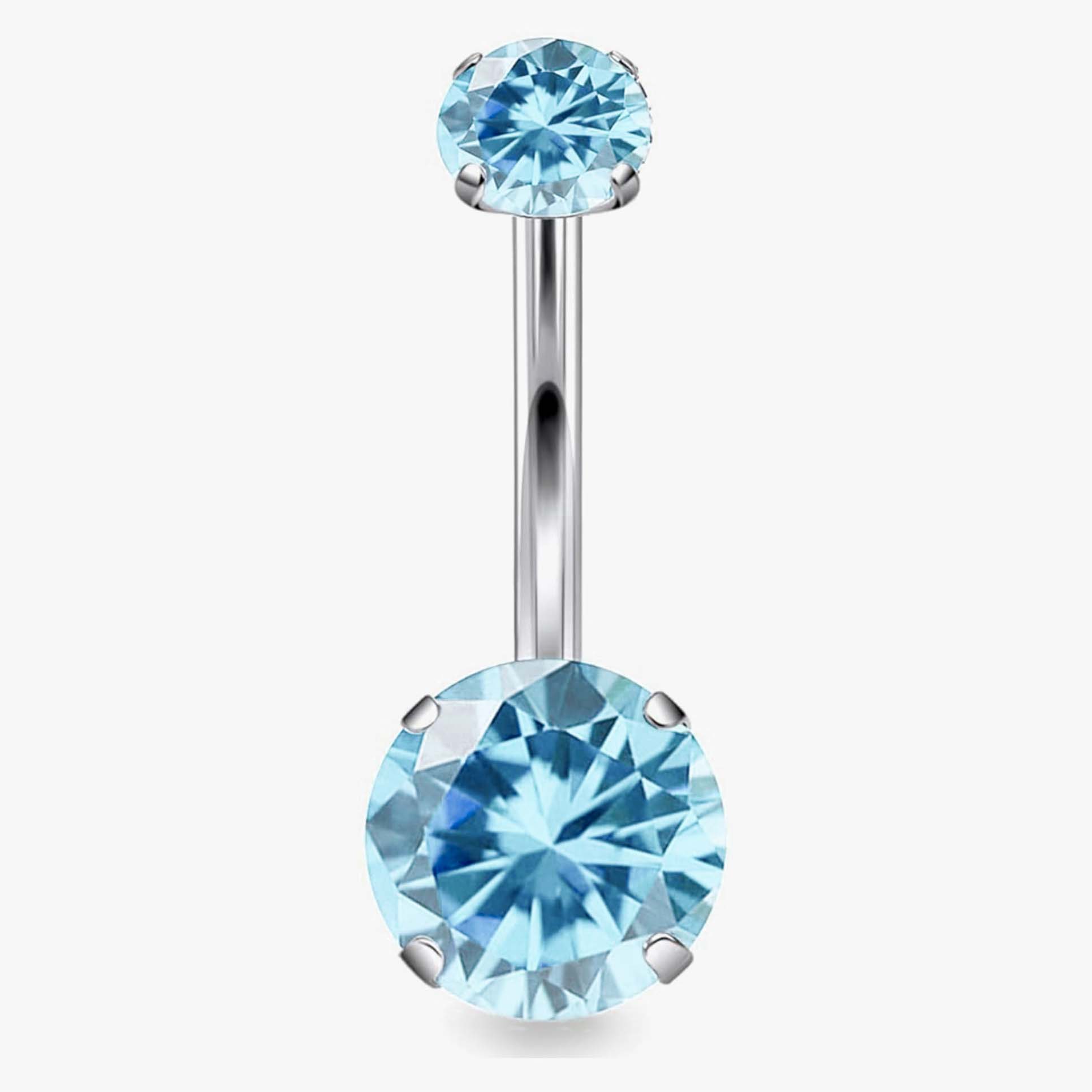 F136 Titanium 4-Prong Navel Ring Belly Button Piercing