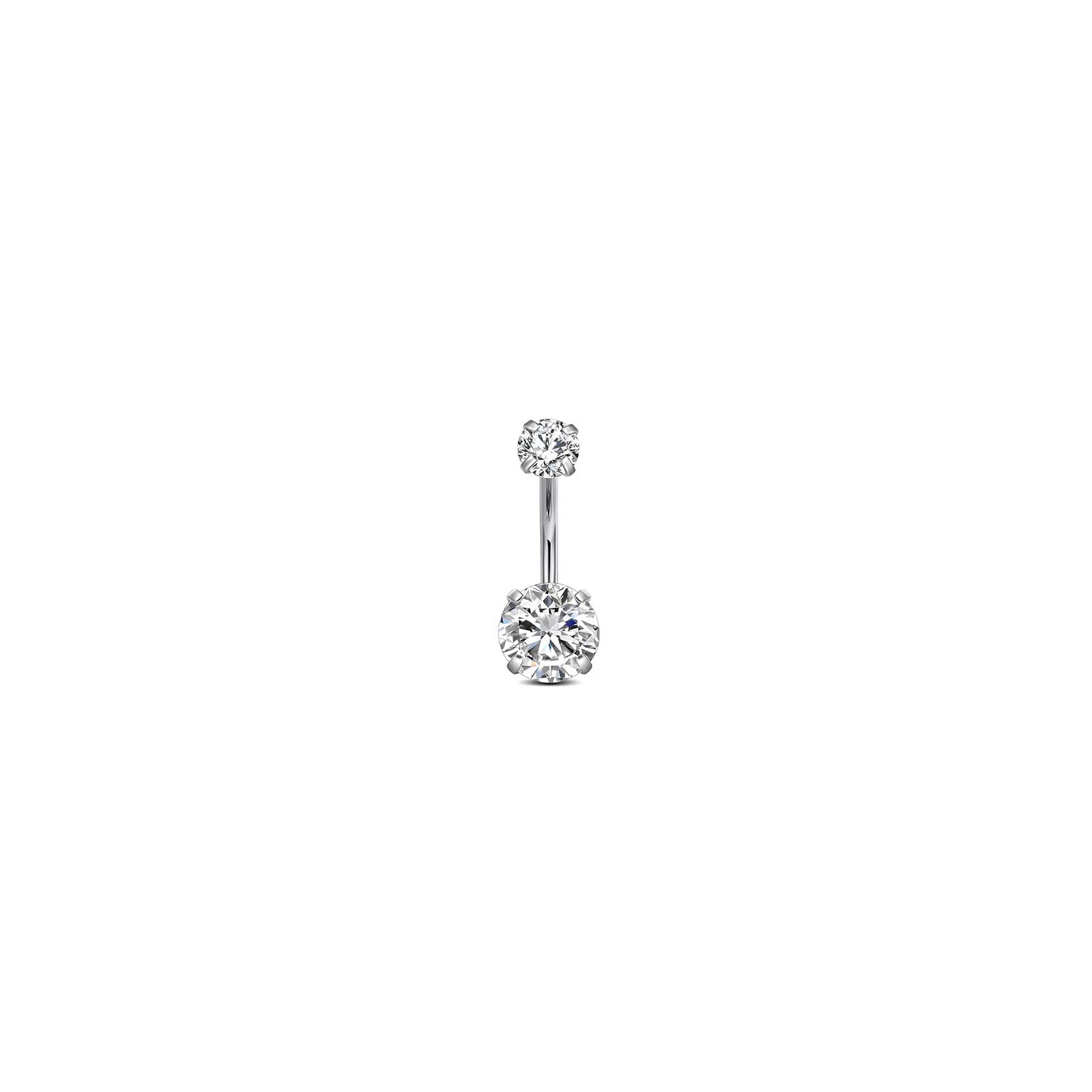 F136 Titanium 4-Prong Navel Ring Belly Button Piercing