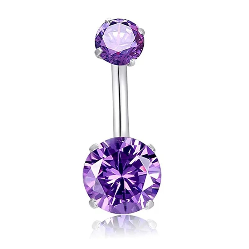 F136 Titanium 4-Prong Navel Ring Belly Button Piercing
