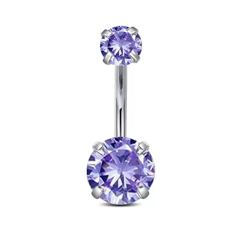 F136 Titanium 4-Prong Navel Ring Belly Button Piercing