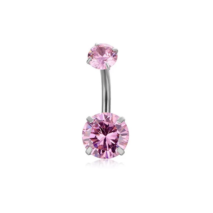 F136 Titanium 4-Prong Navel Ring Belly Button Piercing
