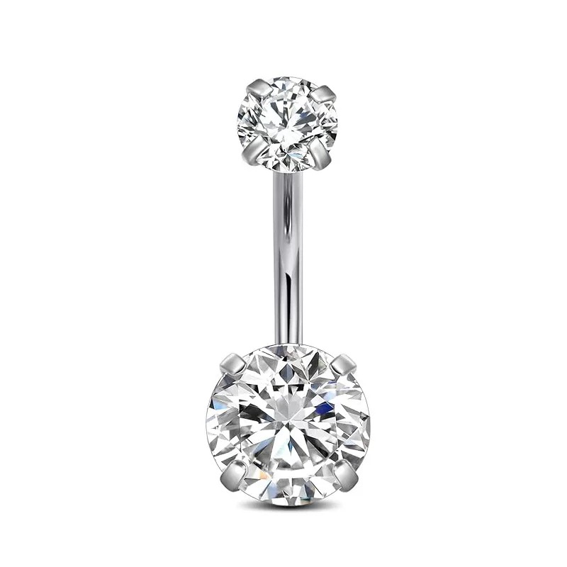F136 Titanium 4-Prong Navel Ring Belly Button Piercing