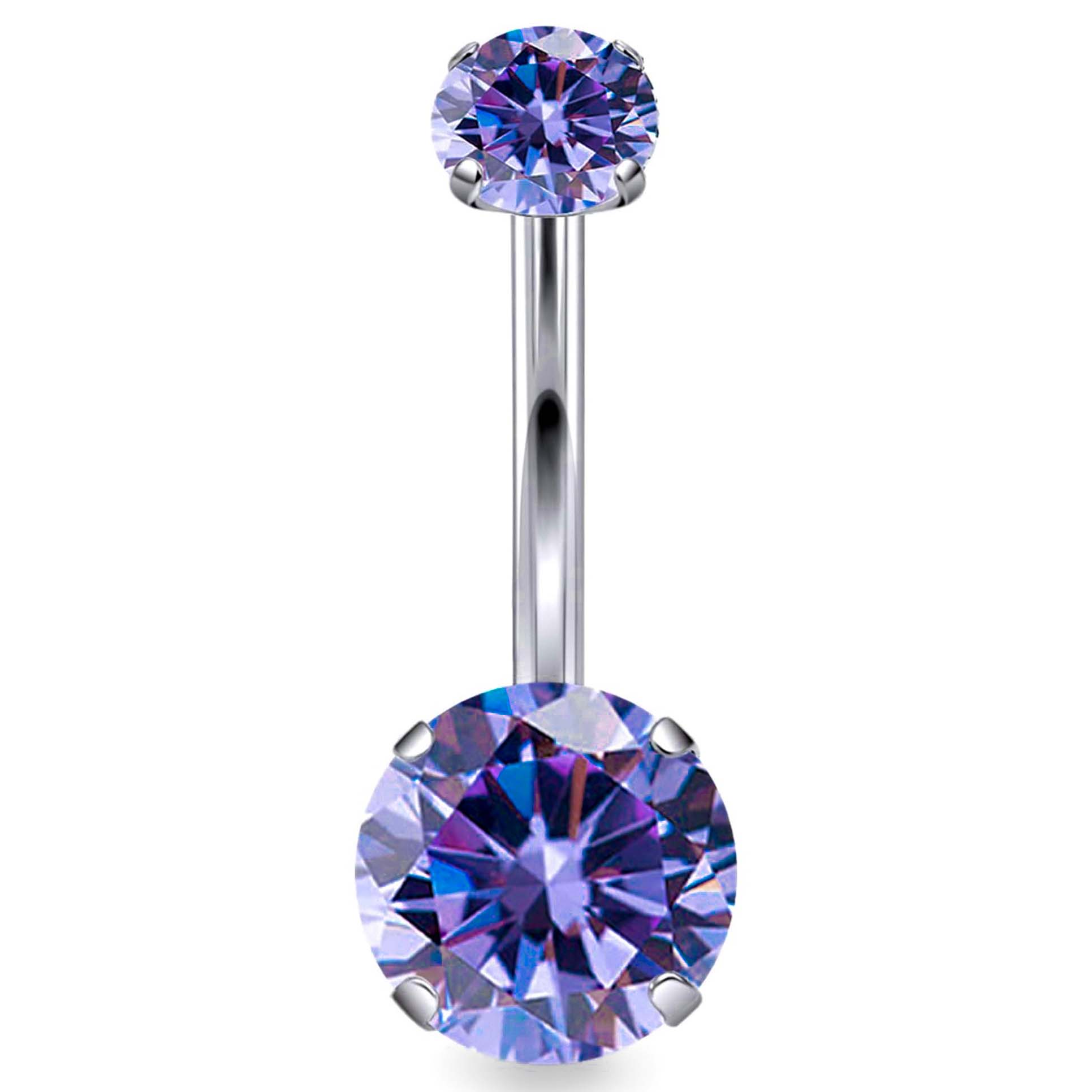 F136 Titanium 4-Prong Navel Ring Belly Button Piercing