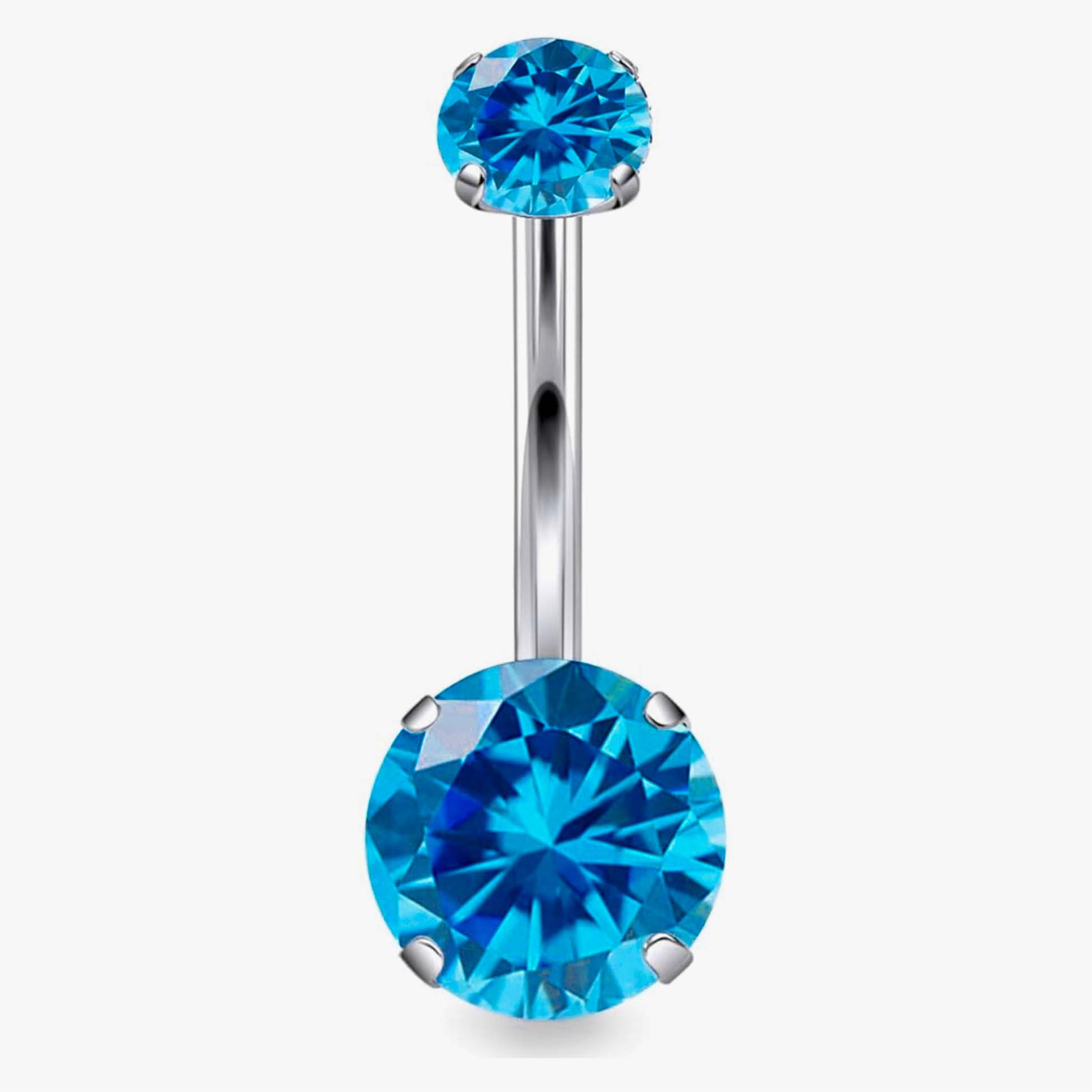 F136 Titanium 4-Prong Navel Ring Belly Button Piercing