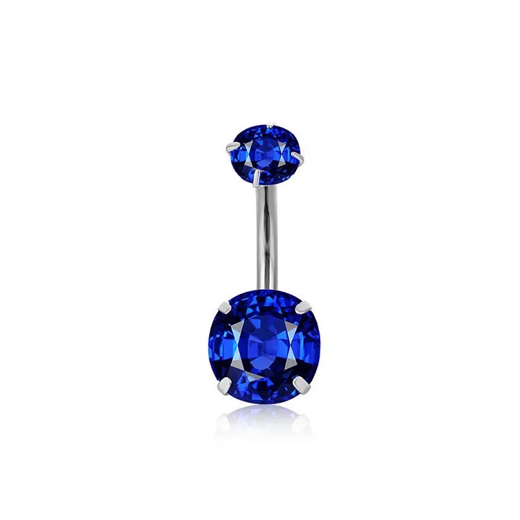 F136 Titanium 4-Prong Navel Ring Belly Button Piercing