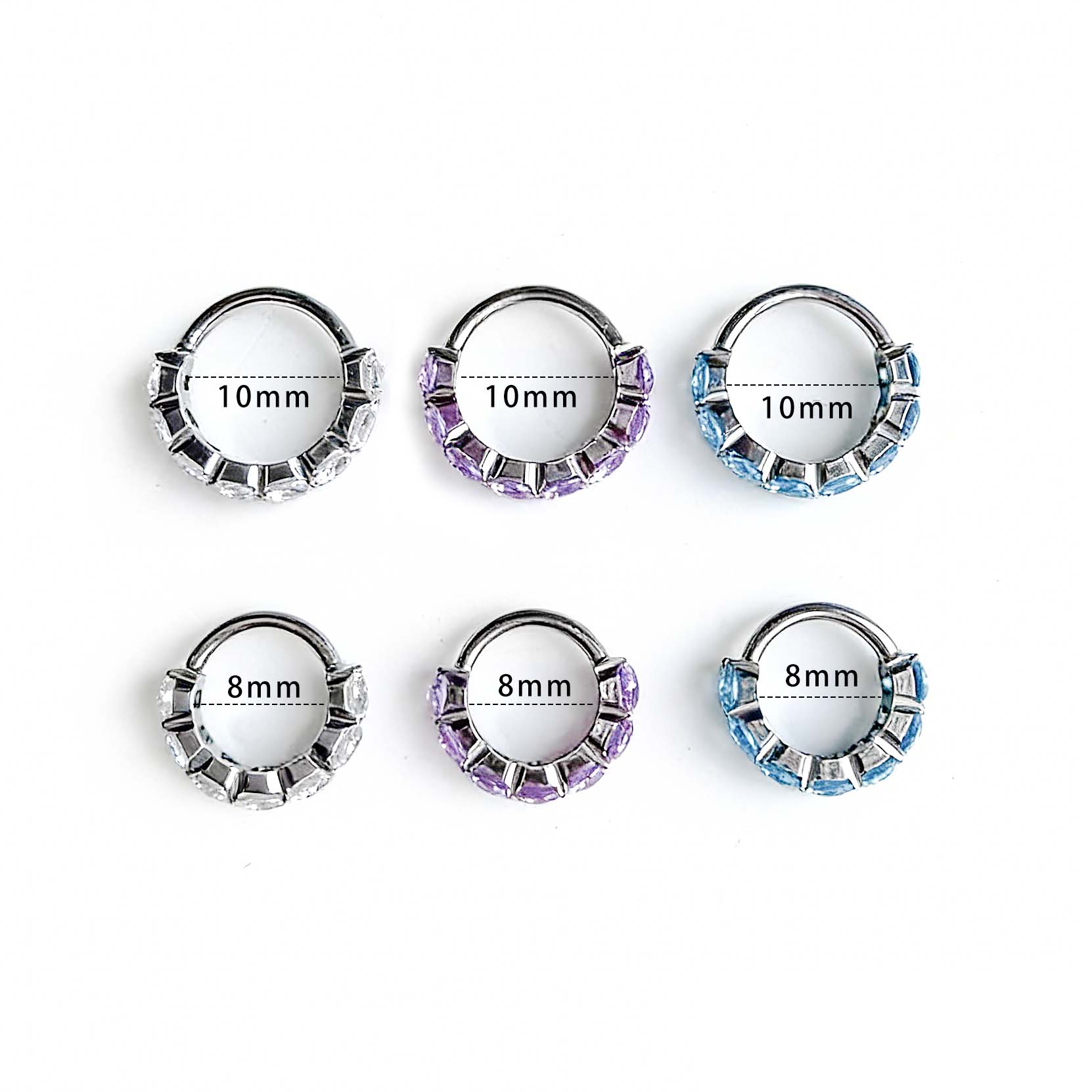 F136 Titanium CZ Hoop