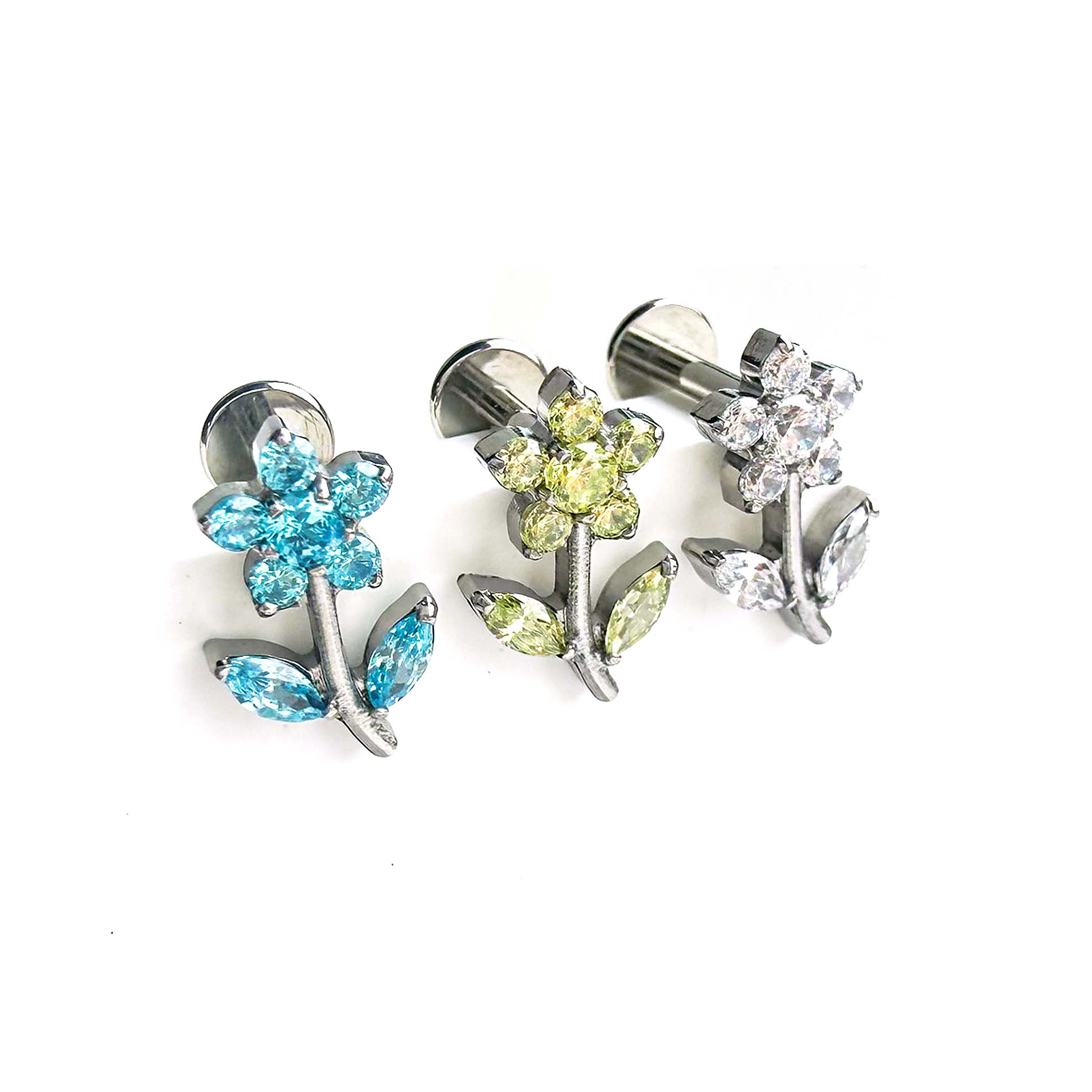 F136 Titanium Sunflower Ear Stud Helix Cartilage Piercing