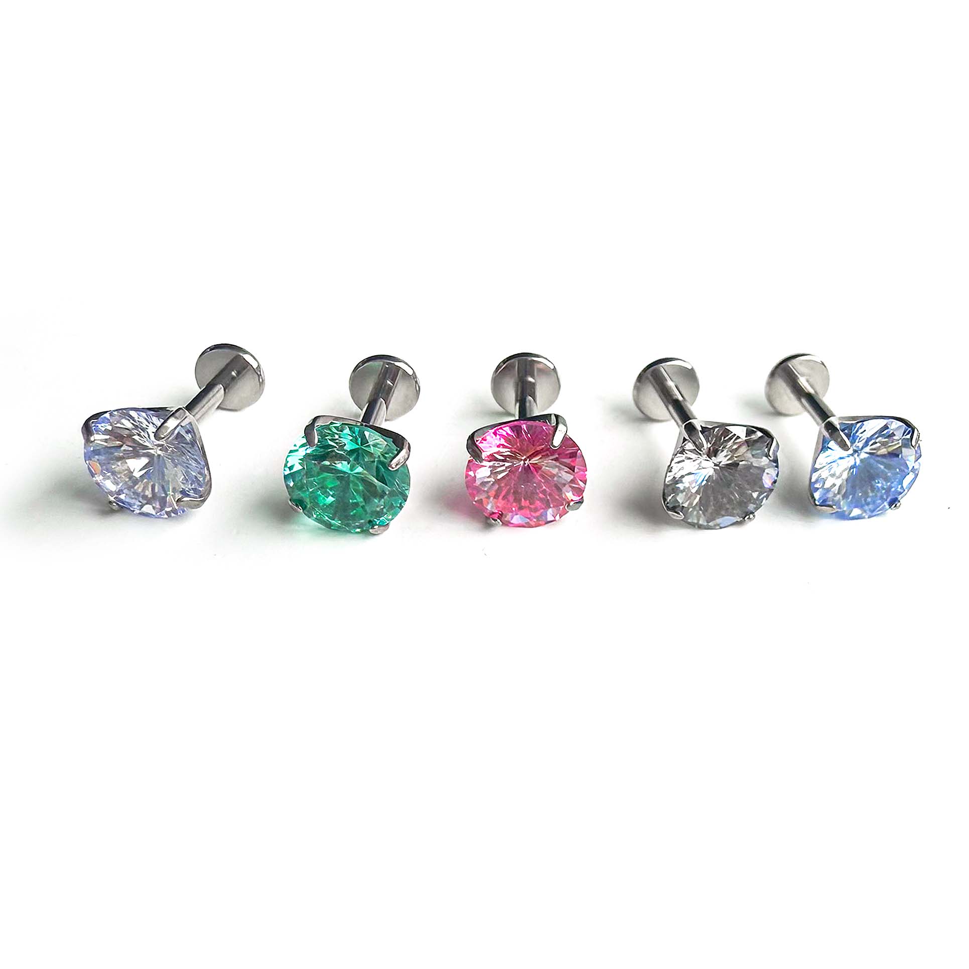 F136 Titanium Plated Base General Cut Ear Stud Helix Cartilage Piercing
