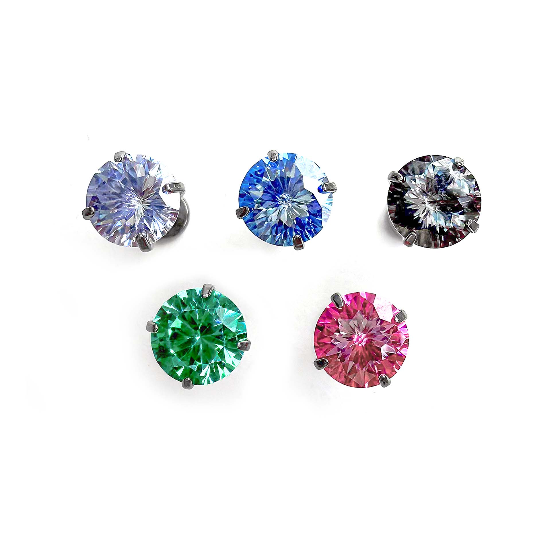 F136 Titanium Plated Base General Cut Ear Stud Helix Cartilage Piercing