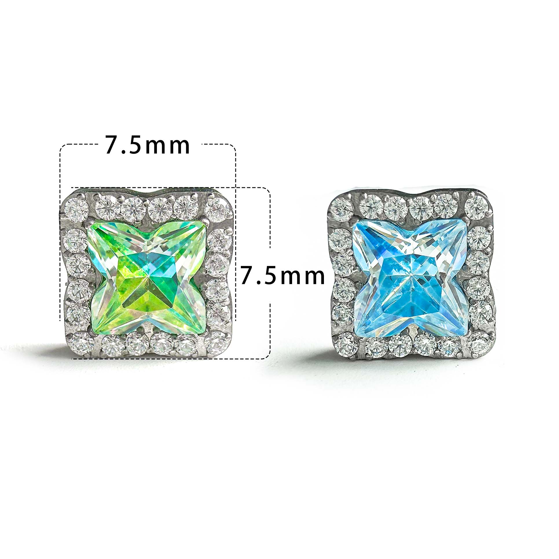 F136 Titanium Four-Leaf Clover Ear Stud Helix Cartilage Piercing