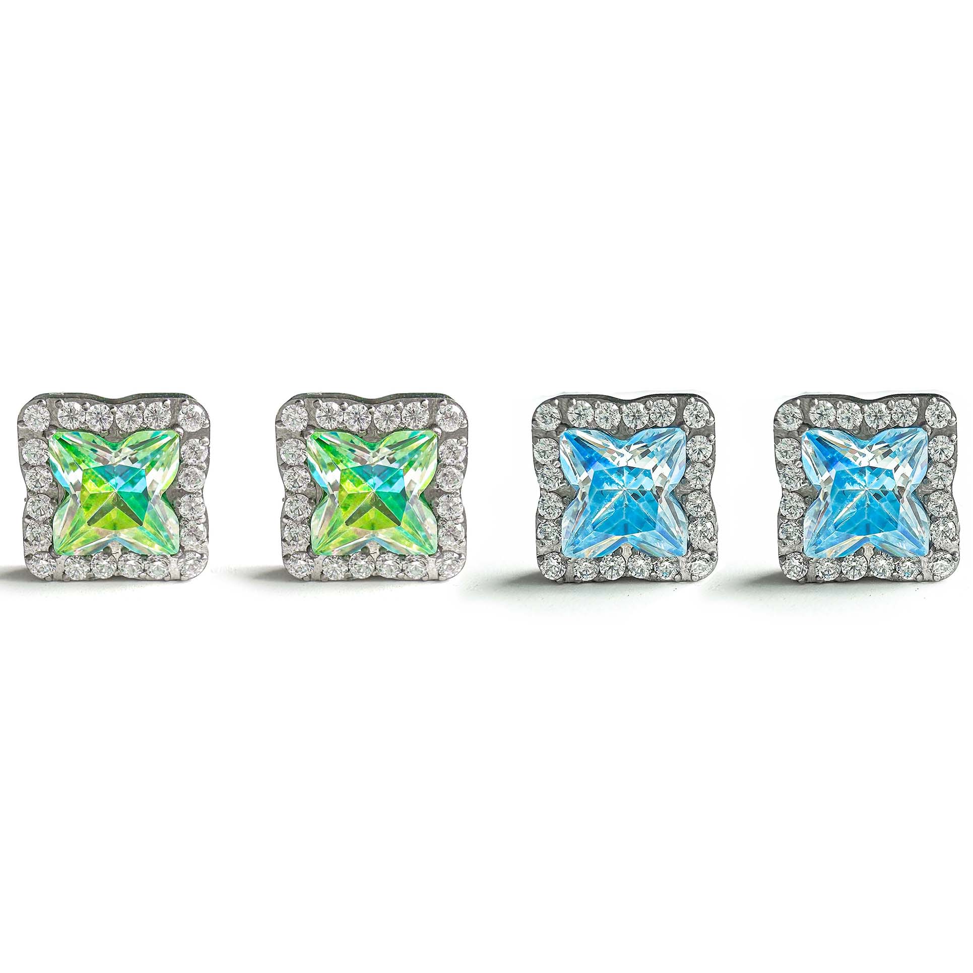 F136 Titanium Four-Leaf Clover Ear Stud Helix Cartilage Piercing