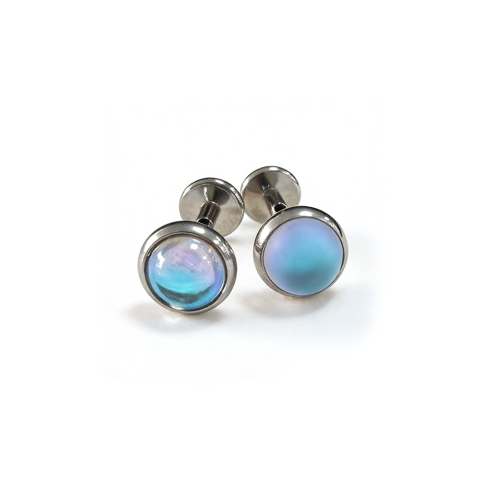 F136 Titanium Moonstone Ear Stud Helix Cartilage Piercing