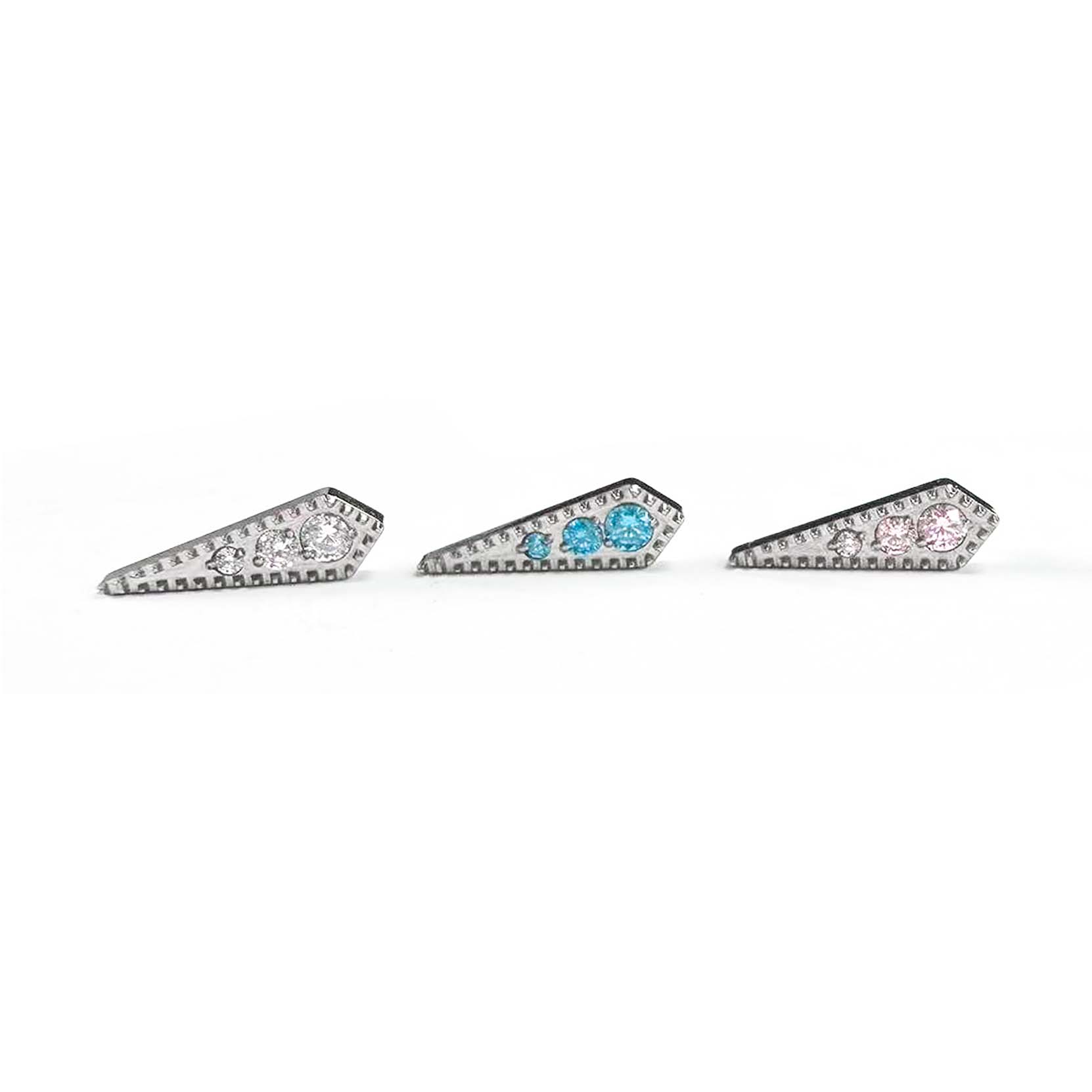 F136 Titanium Diamond Ear Stud Helix Cartilage Piercing