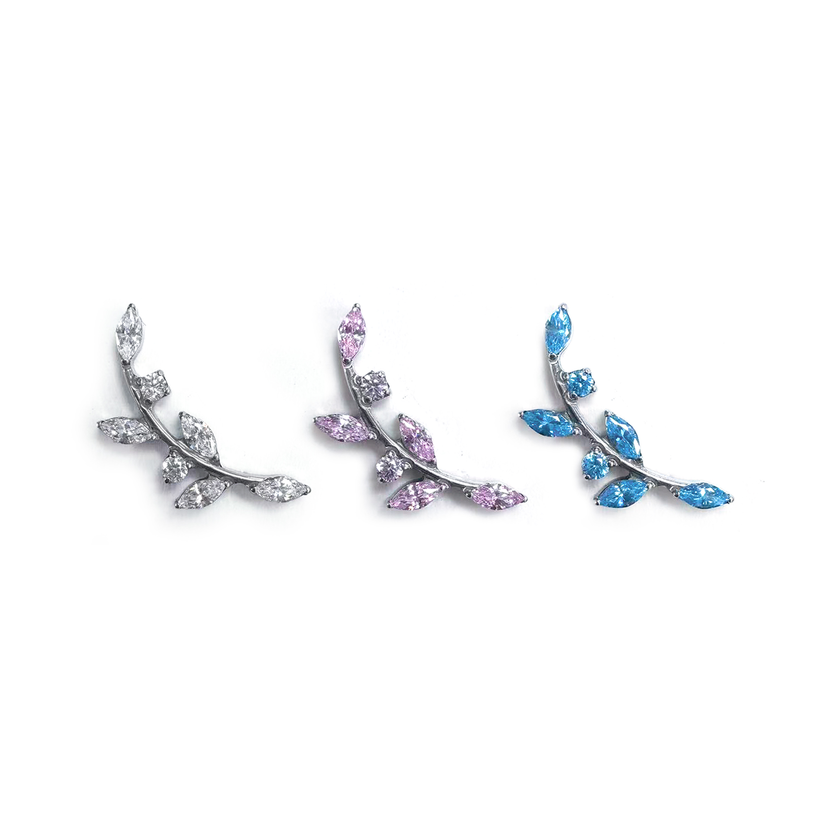 F136 Titanium Big Branch Ear Stud Helix Cartilage Piercing