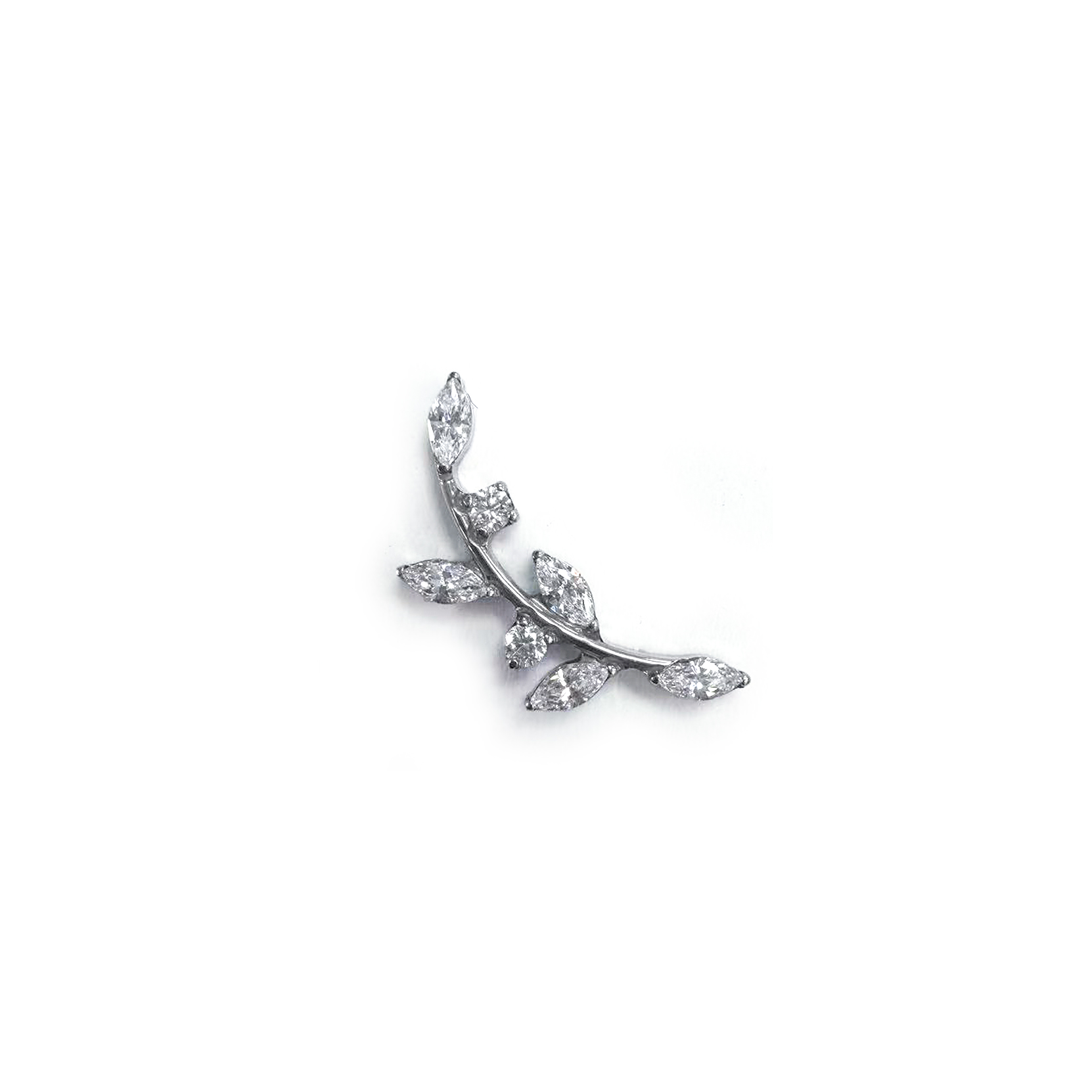 F136 Titanium Big Branch Ear Stud Helix Cartilage Piercing