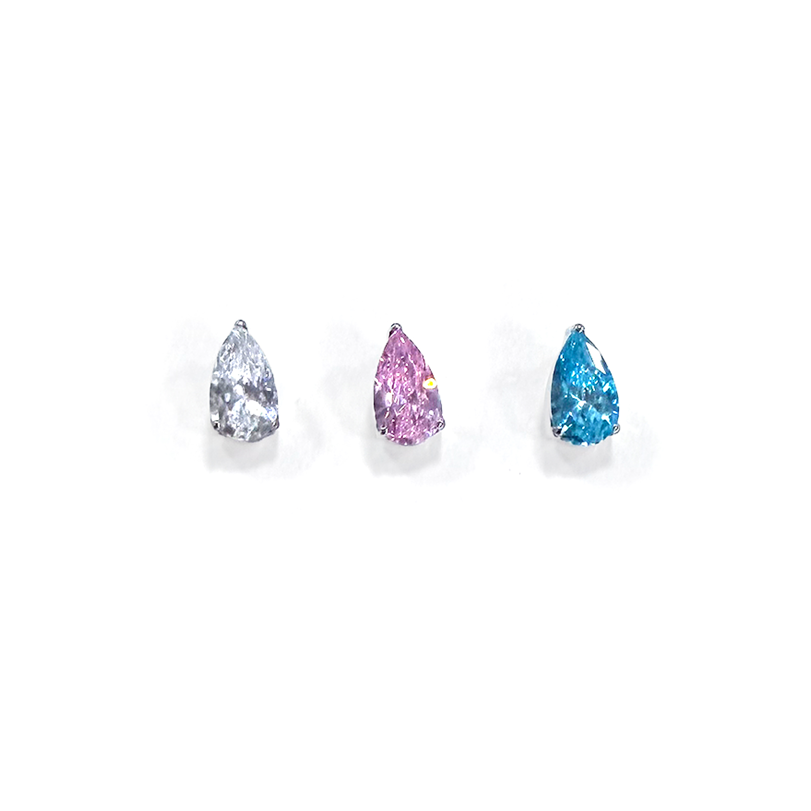 F136 Titanium Paved Teardrop Ear Stud Helix Cartilage Piercing