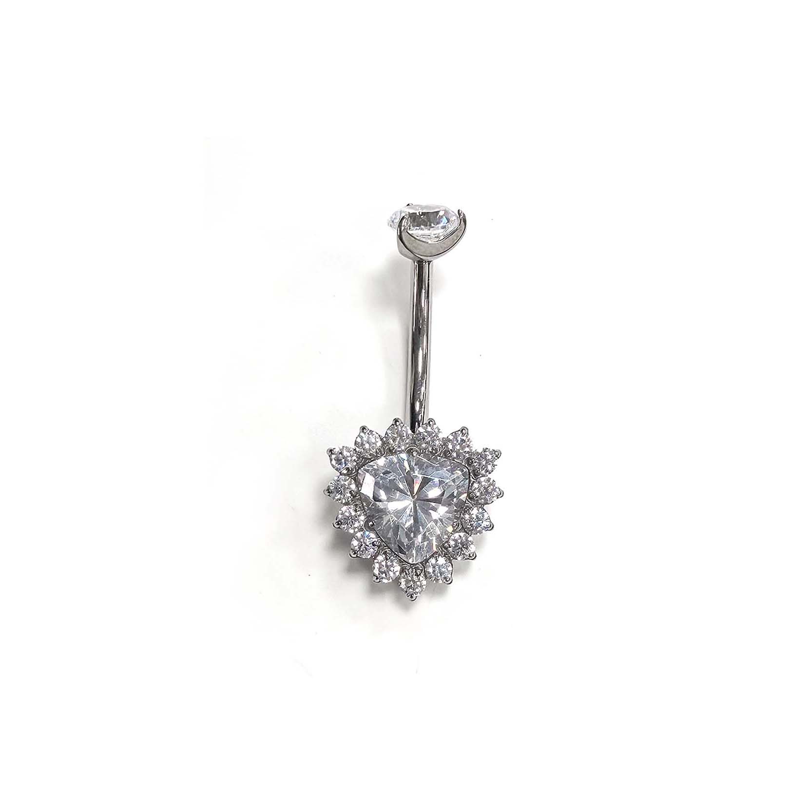F136 Titanium Triangle Flower Navel Ring Belly Button Piercing